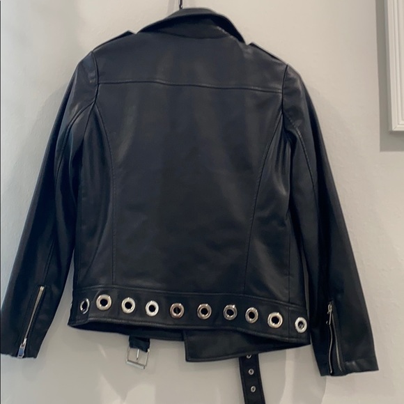 Zara Leather Jacket w/ Grommetss - Picture 2 of 3